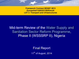 Mid-term Review of the Water Supply and Sanitation Sector Reform Programme, Phase II (WSSSRP II), Nigeria