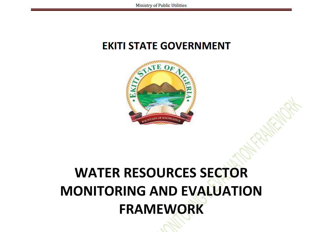 Water Resources Sector Monitoring & Evaluation Framework