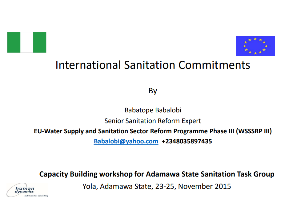 International Sanitation Commitments